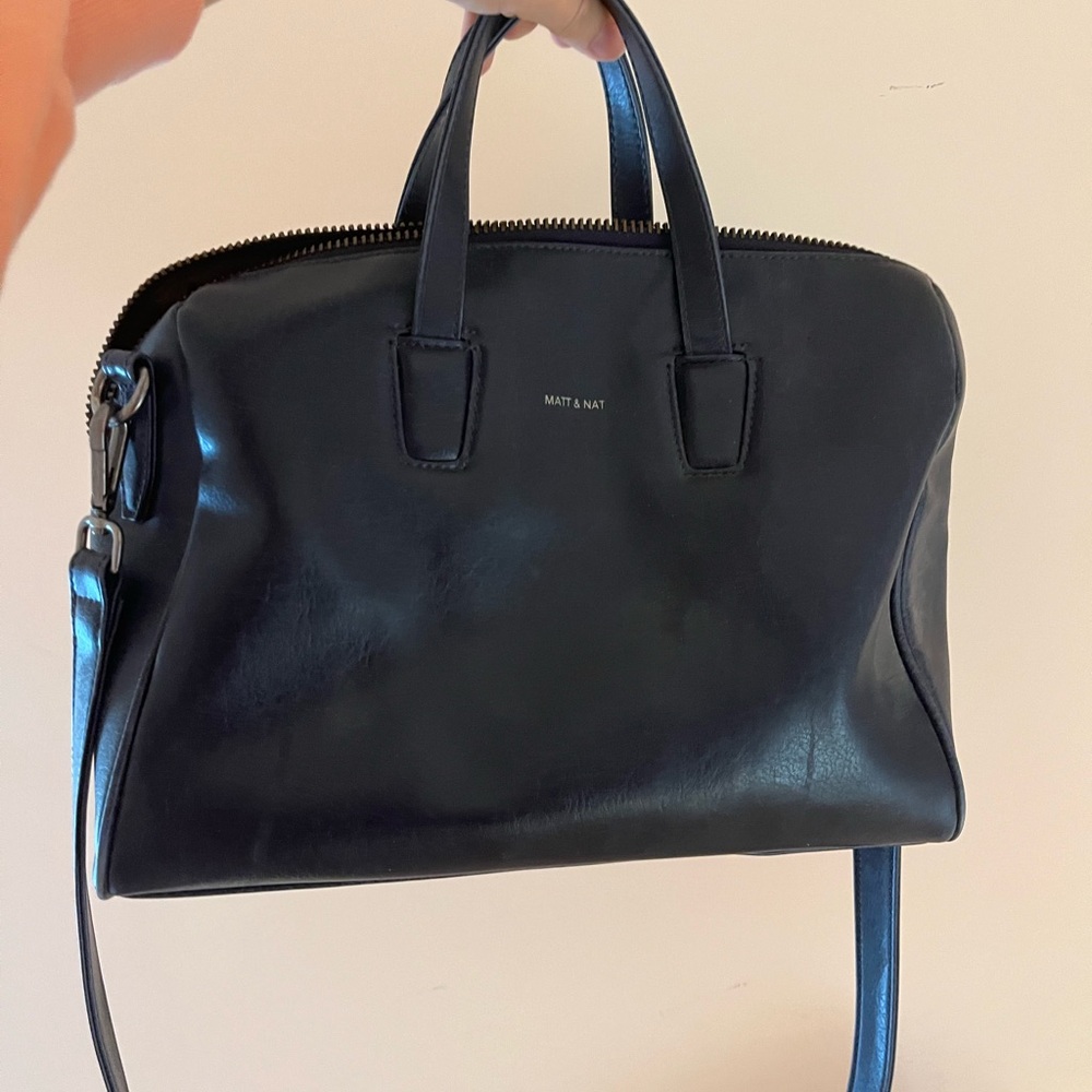 Matt & Nat Black Vegan Leather Satchel